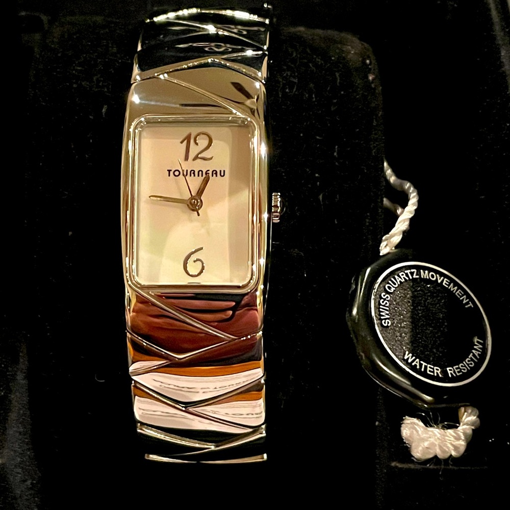 Tourneau (Made for Acura race team) ladies mother of pearl dress watch polished